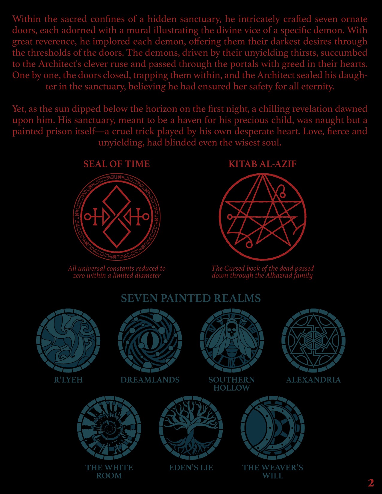 Magic and realms — Original Chrysalis pitch material by Joshua Jenkins.
