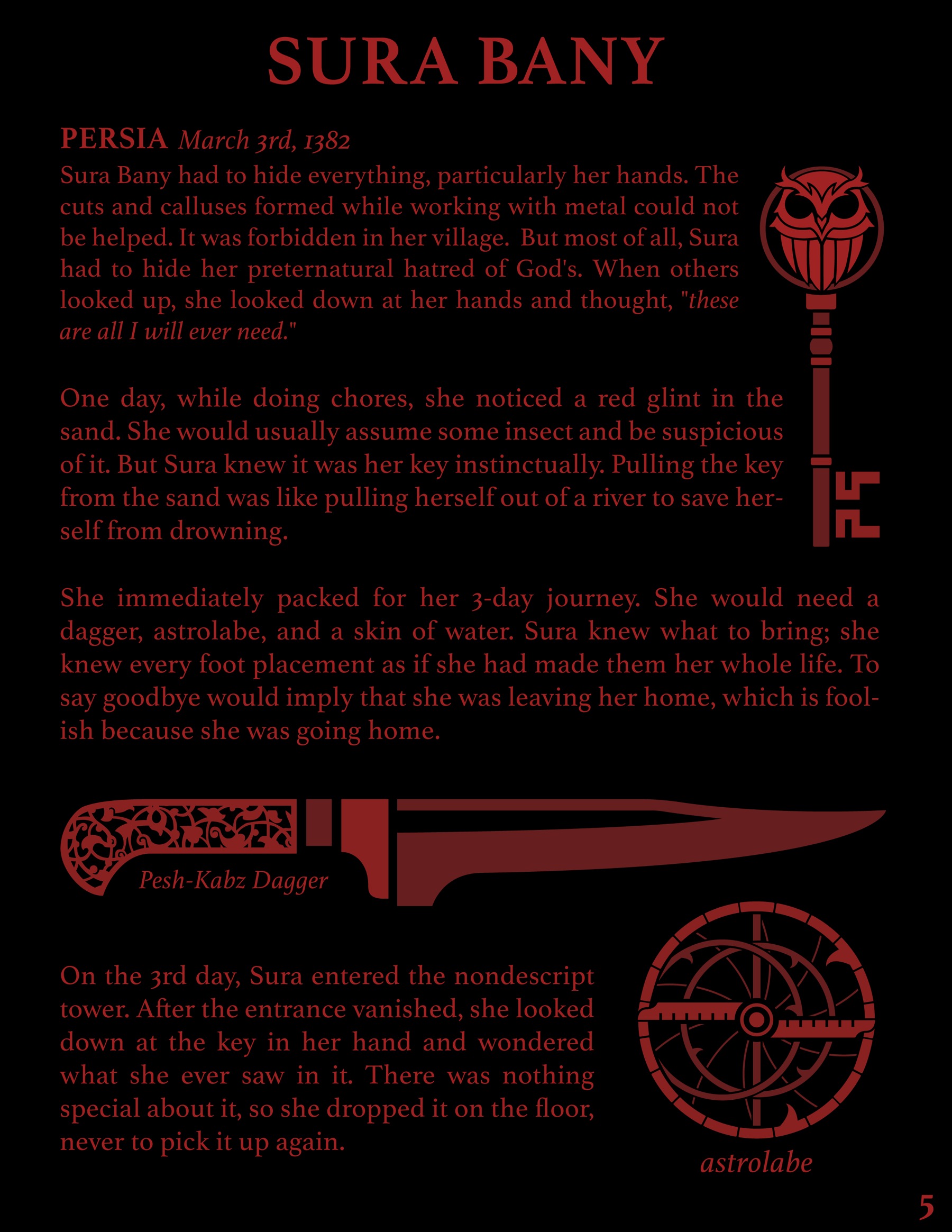 Sura Bany — Original Chrysalis pitch material by Joshua Jenkins.