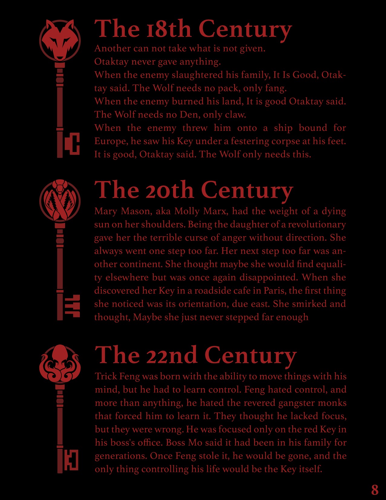 Across the centuries — Original Chrysalis pitch material by Joshua Jenkins.
